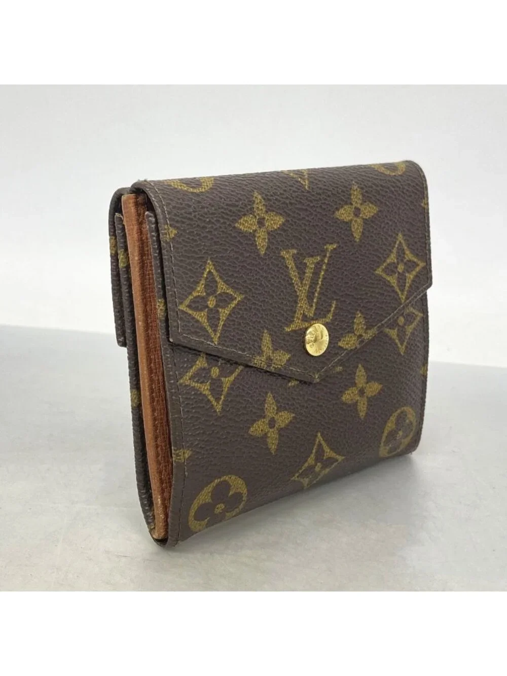 Louis Vuitton Trifold Wallet Monogram Porte-Monnaie Billets Cult Cles Brown